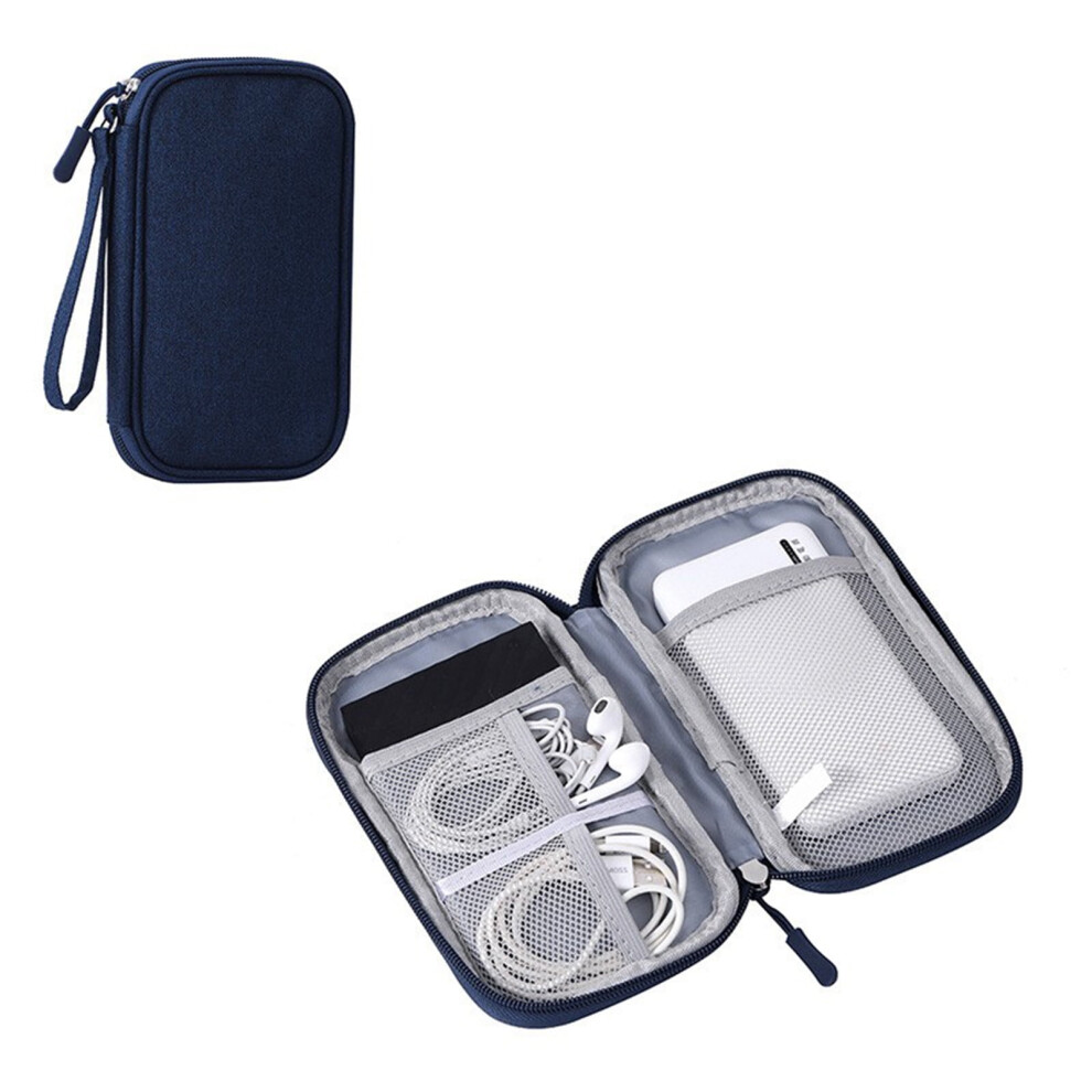 Portable Double-Layer Travel Cable Organizer Bag Â Compatible With Cables, Chargers, Earphones, Power Banks 9422877525966