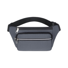 Unisex Crosses Waist Bag Large Capacity Waist Pack/hip Pack with Adjustable Strap Suitable for Outdoor Sports Travel Hiking Cycling,26x13cm(Gray)