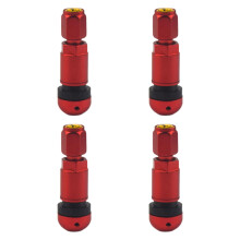 4 Pieces Bolt in Tire Valve Stem Auto Accessories Prevent Tire Blowouts Red