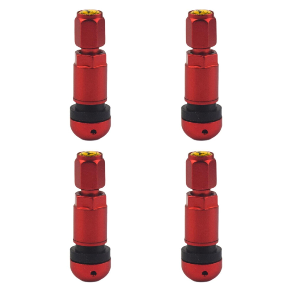 4 Pieces Bolt In Tire Valve Stem Auto Accessories Prevent Tire Blowouts Red 9422877523856