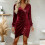 Women's Sequin Patchwork Dress Long Sleeve 1