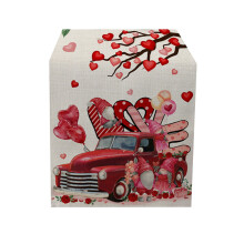 13"x70" Heart Table Runner – Valentine's Day Decor, Love-Themed Tablecloth, Compatible with Most Tables