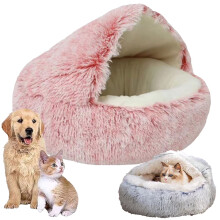 Cat Nest Bed with Removable Cover – Plush Cave Design,