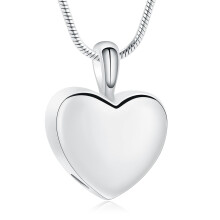 Personalized Heart Cremation Jewelry for Ashes - Heart Pendant Memorial Urn Necklace Ashes Holder Stainless Steel Urn Pendant