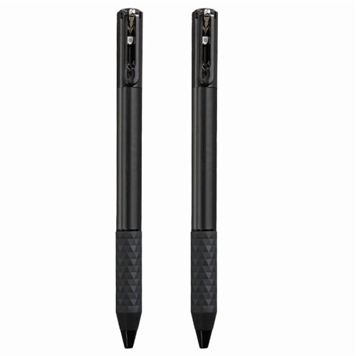 Geometrisk Metal Crinkle Fidget Pen 0,5 mm Sort