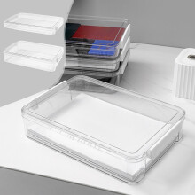 Paper Storage Box 1Pcs Clear Plastic Document Storage Box 13.19x9.25x2.561" Moistureproof Archive Organizer with Lid