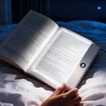 Transparent Dimmable Reading Light, Wireless Book Lamp for Night Study, Portable Page Illuminator, Compatible with All Books