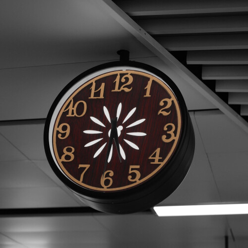 Vintage Style Wall Clock Dial Light Brown Plastic with Clear Numbers for Reading Home Decor