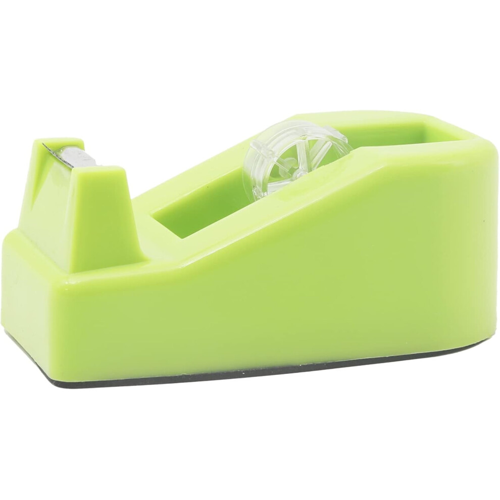 Desktop Tape Dispenser Heavy Duty Desk Accessories Floral Office Tape Dispensers, Weighted Non-Skid Base, Green 9362892420009