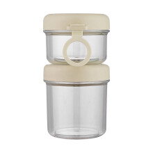 Yogurt Parfait Cup with Lid and Spoon Reusable 880ml White