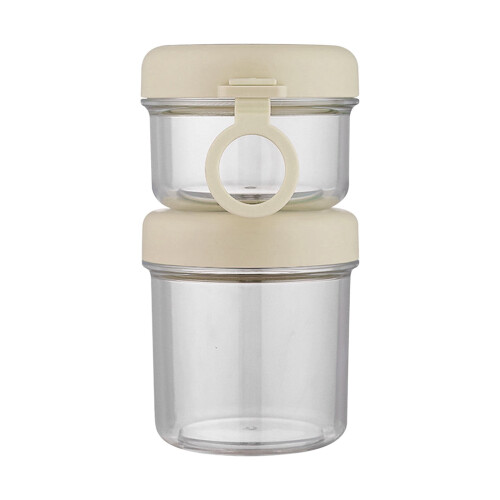 Yogurt Parfait Cup with Lid and Spoon Reusable 880ml White