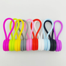 Silicone Magnetic Cable Ties 20-Pack 7.16 Inch Assorted