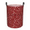 Red Love Hearts Print Laundry Hamper Large Foldable 1