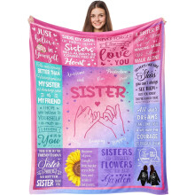 Pink 50x60" Blanket – Grandma/Grandpa Birthday, Christmas, Graduation Gift for Granddaughter – Compatible with All Ages
