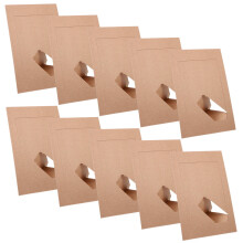 10-Pack Brown Paper Photo Frames with Stylish Design for Wall or Table Display in Living Room Decor