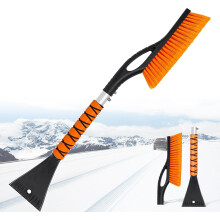 27" Detachable Snow Brush & Ice Scraper for Car Windshield – Ergonomic Foam Grip, Compatible with Cars, SUVs, Trucks