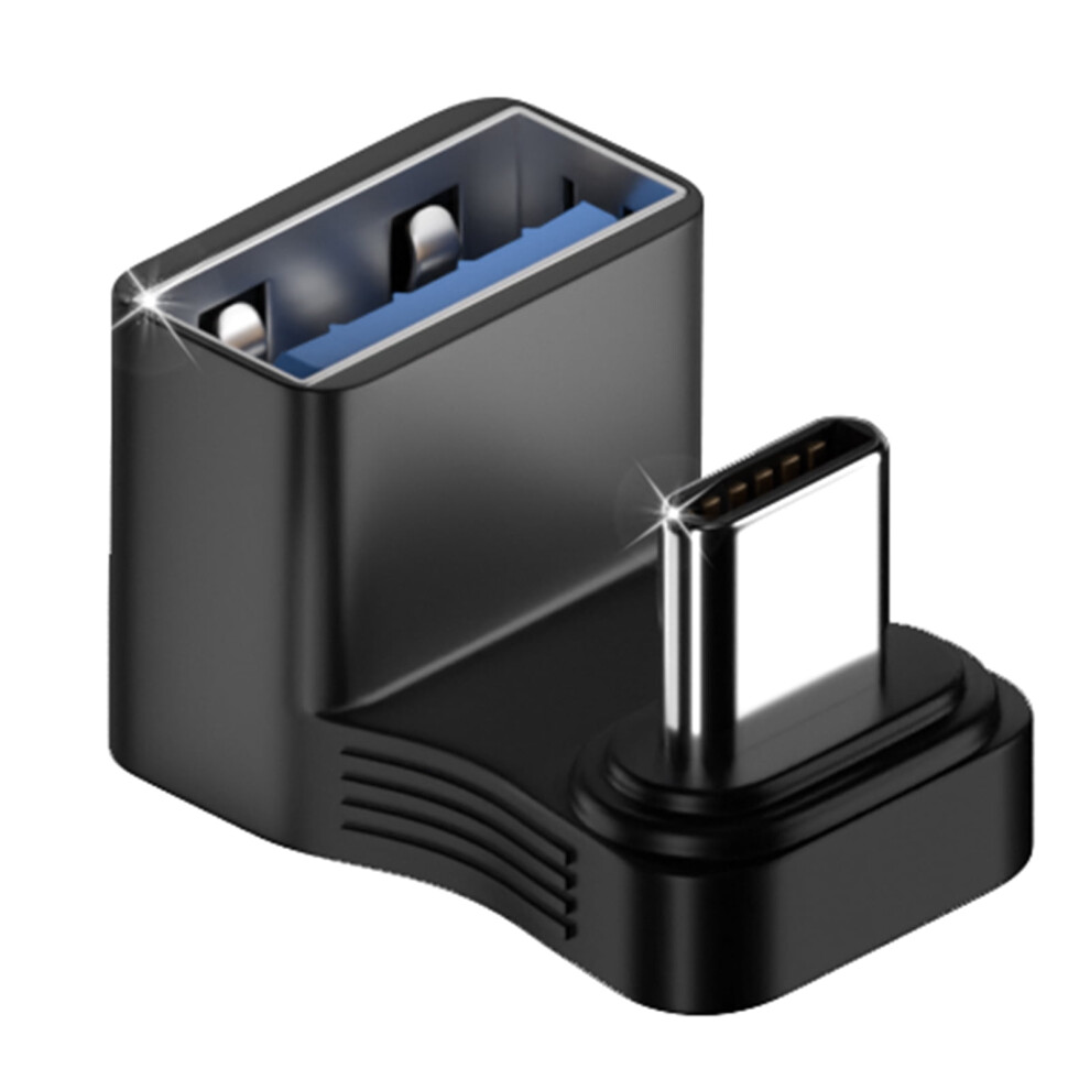 Usb C 180 Adapter, Usb Type C Shape Adapter,180 Degree Usb C Male To Usb 3.0 Female Adapter Convertor Extension 9558830195805