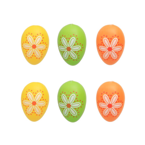 Easter Eggs Assorted Colors 6 Pcs
