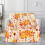 Queen Size Printed Throw Blanket Pumpkin Sunflower Pattern 1