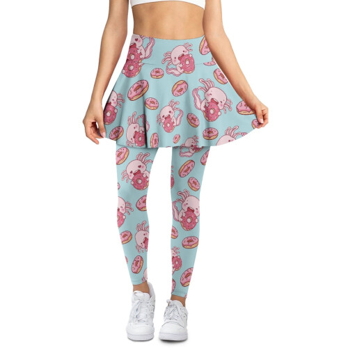 Φούστα Axolotl Yoga Skort σε μπλε χρώμα, ελαστική, ψηλόμεση