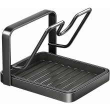 Stainless Steel Pot Lid Storage Rack with Drip Tray 1 pcs