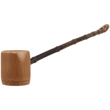 Long Handle Bamboo Water Scoop Sturdy Ladle for Kitchen and Outdoor Use
