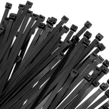Zwarte, extra sterke kabelbinders, 14 inch (35,5 cm), 120 lbs (50 stuks)