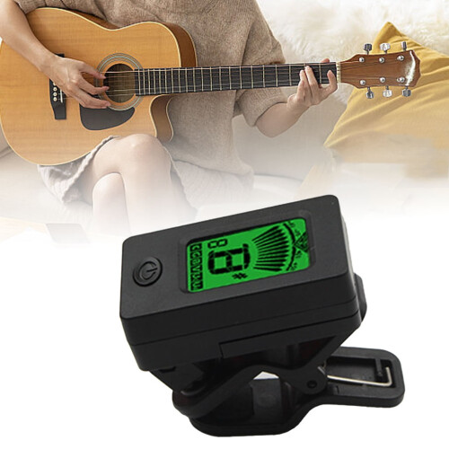 ROCKROK Gitarrstämapparat Clip-On, Digital Gitarrstämapparat med LCD-skärm för Gitarr, Bas 2