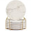 White Marble Coaster Set with Holder 6 Pieces 1