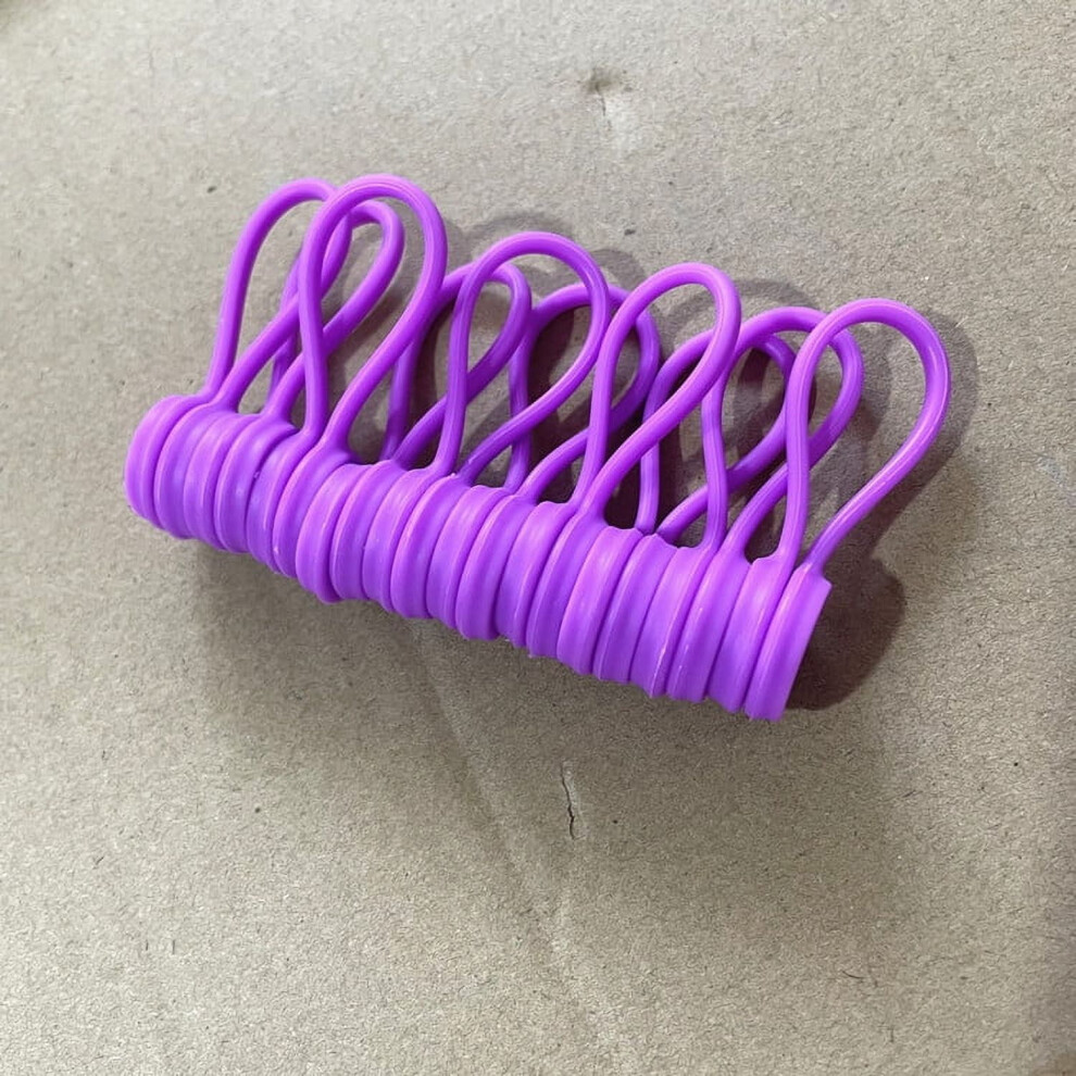 Reusable Silicone Magnetic Cable Ties (10-Pack, Purple), 7.16", For Bundling, Organizing, Bookmarks & Fridge Magnets 9085618484627