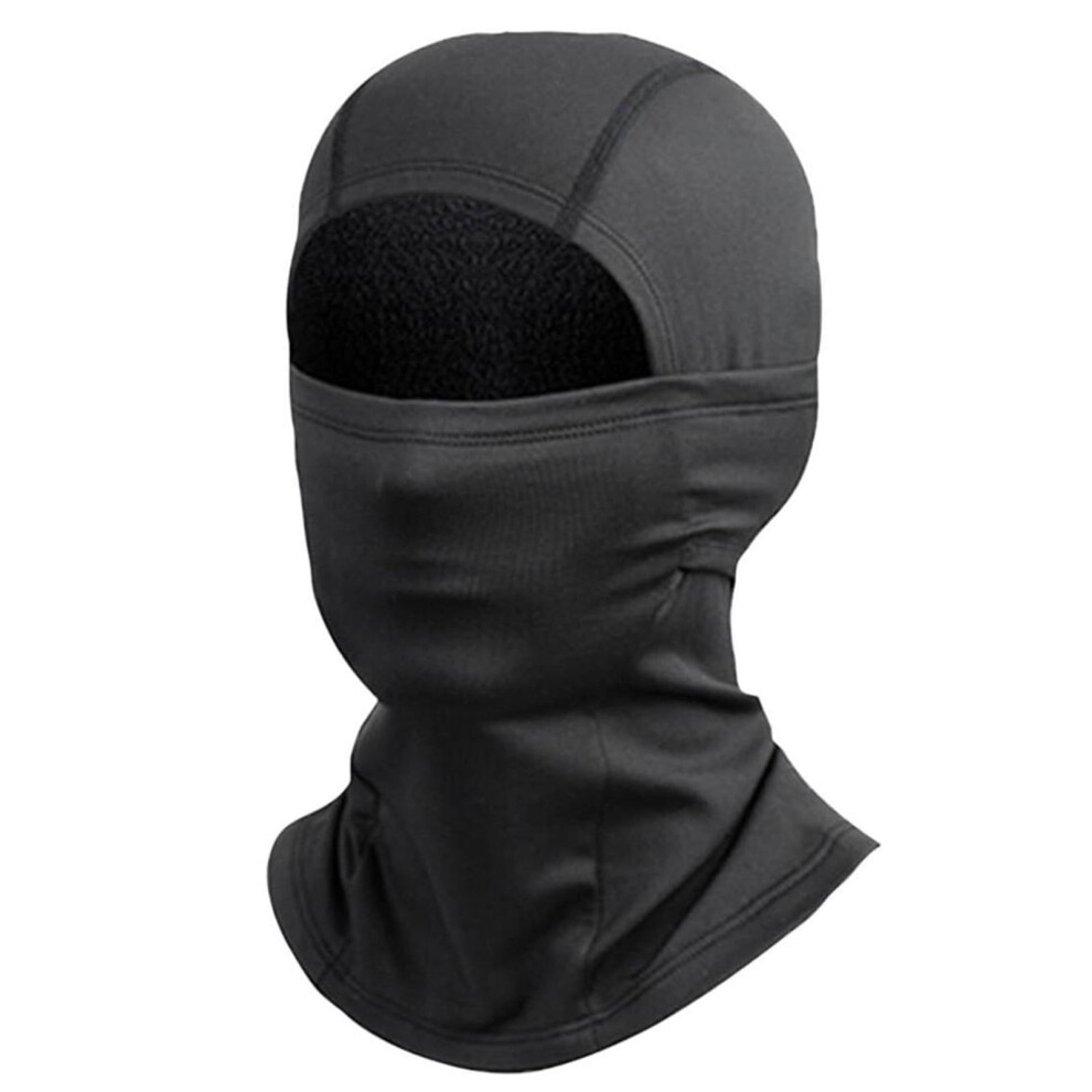 Thermal Fleece Hoodie Mask Â Windproof Winter Face Mask & Balaclava For Skiing, Cycling, Outdoor (Black) Black 9085618486041