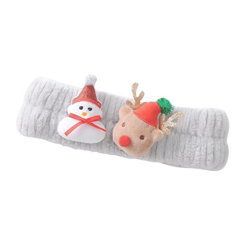 Conjunto de tiara e pulseira de Natal com presilhas de cabelo.