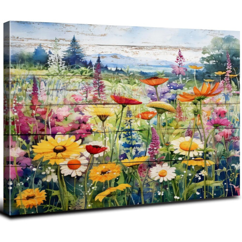 Tableau paysage de montagne, 30 x 40 cm