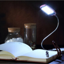 Lampe de lecture USB avec col de cygne flexible et 28 LED roses