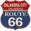 Μεταλλική πινακίδα Route66Shield Oklahoma City 12"x12" 1