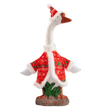 Ensemble jupe de Noël pour statue d'oie de 58 cm