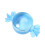 Valentine's Day Candy Boxes Round Blue 6Pcs 7