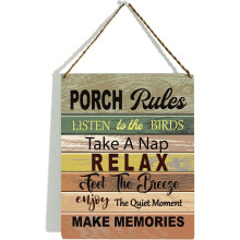 Panneau en bois pour porche « Faites une sieste, détendez-vous », 20 x 25 cm
