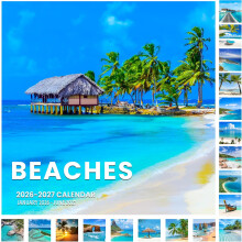 Wall Calendar 18-Month 2026-2027 Large Block 12 x 24 Inches