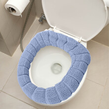 Toilet Seat Cushion Knitted Warm Washable 1pc