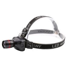 Super Bright 3W LED Headlamp, Waterproof & Zoomable, Compatible with Hardhat, for Camping, Hiking, Fishing
