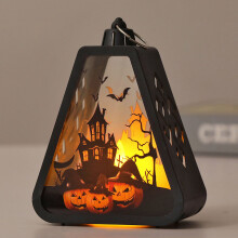 Lanterna di Halloween a forma di zucca con LED tremolanti (1 pezzo)