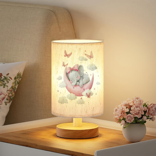 Lampe de sommeil éléphant alimentée par USB, 3 températures de couleur