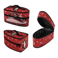 Snowflake Cat Iron Organizer Bag Durable Protective Iron Accessories, Case Only