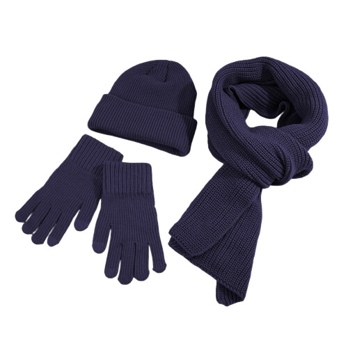 Conjunto de cachecol e gorro de malha ultramacia (2 peças)