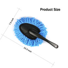 Foldable Mini Microfiber Car Duster & Dustpan Set – Multi-Functional Interior/Exterior Cleaning Brush, Grey