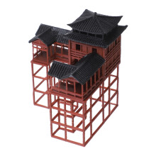1Set Japanese Style Aquarium Pavilions for Landscape Fish Tank Decoration 3.3x2.4x2.4in