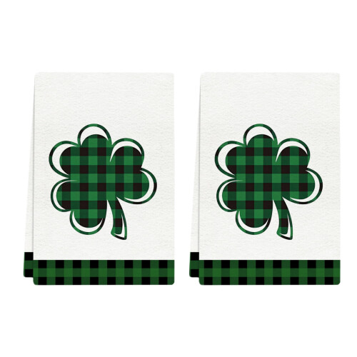 Lot de 2 torchons de cuisine pour la Saint-Patrick, 45,7 x 66 cm