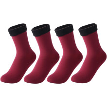 Thermische sokken, unisex, dikke fluwelen sneeuwsokken, 4 paar