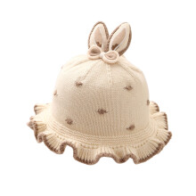 Baby Girl Winter Hat With Bow Knitted Ear Cap For Soft Warm Windproof For Cold Weather